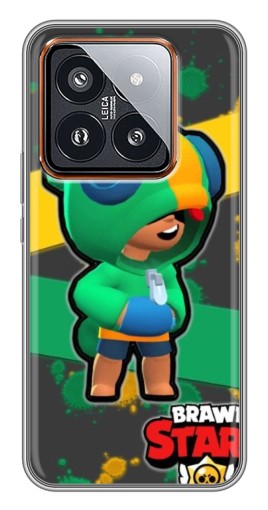 Чехол с печатью "Leon Brawl Stars" для Xiaomi 14 Pro