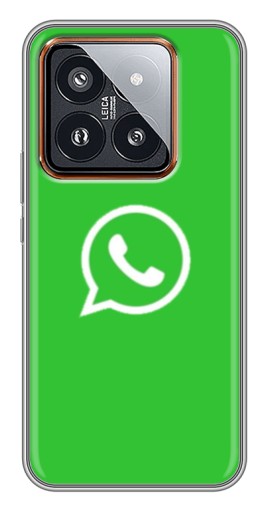 Чехол с печатью "Лого Вацап" для Xiaomi 14 Pro