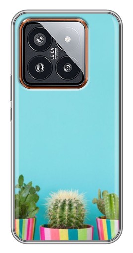 Чехол с печатью "Маленькие кактусы" для Xiaomi 14 Pro