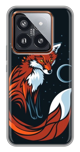 Силиконовый чехол с изображением "Рыжая лиса" для Xiaomi 14 Pro