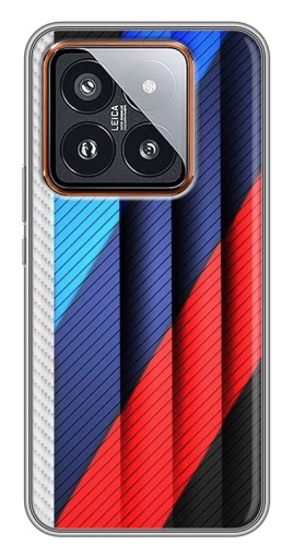 Чехол с принтом "Цвета лого БМВ" для Xiaomi 14 Pro