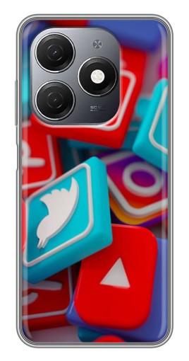 Чехол с картинкой "3Д эффект" для TECNO Spark 20