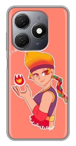 Чехол с принтом "Amber с огоньком" для TECNO Spark 20