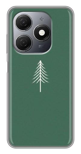 Силиконовый чехол с изображением "Белая елка" для TECNO Spark 20