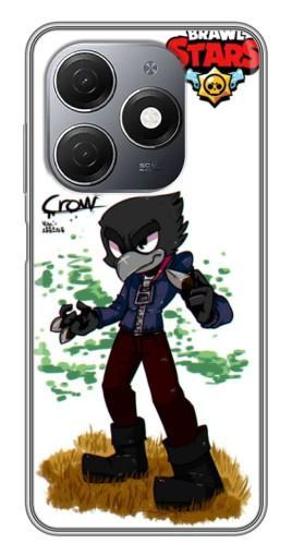 Силиконовый чехол с изображением "Crow" для TECNO Spark 20