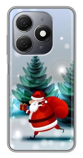 Чехол с принтом "Дед Мороз с подарком" для TECNO Spark 20