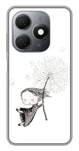 Чехол с печатью "Девочка с одуванчиком" для TECNO Spark 20