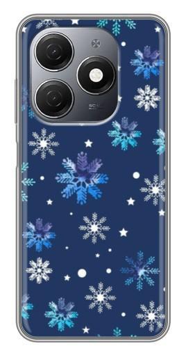 Чехол с печатью "Фон с снежинками" для TECNO Spark 20