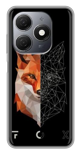 Силиконовый чехол с изображением "Fox" для TECNO Spark 20