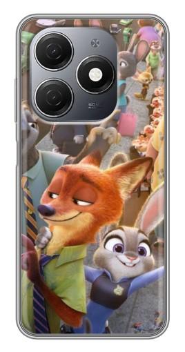 Чехол с печатью "Герои Зверополис" для TECNO Spark 20