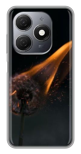 Чехол с картинкой "Горящий одуванчик" для TECNO Spark 20
