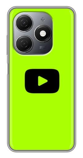 Чехол с принтом "Кнопка Ютуба" для TECNO Spark 20