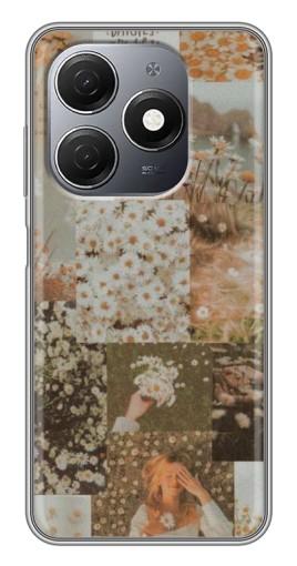 Чехол с печатью "Коллаж ромашек " для TECNO Spark 20