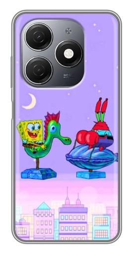 Чехол с картинкой "Крабс и Спанч Боб" для TECNO Spark 20
