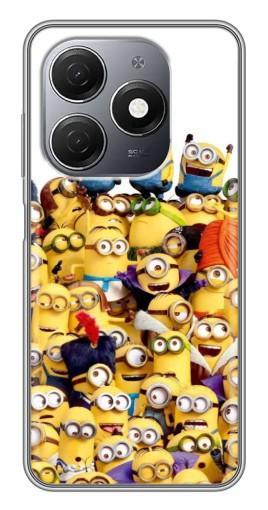 Чехол с принтом "Куча миньонов" для TECNO Spark 20