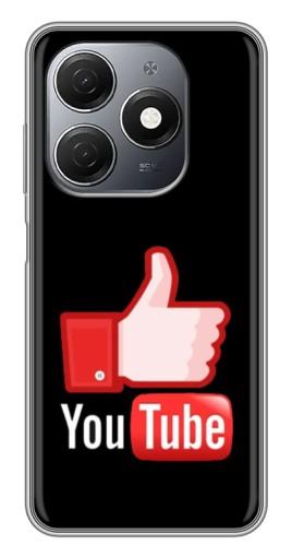 Чехол с картинкой "Лайк YouTube" для TECNO Spark 20
