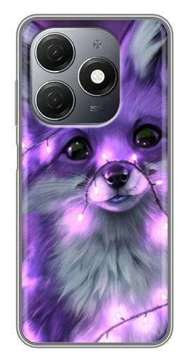 Силиконовый чехол с изображением "Лисенок фиолетовый" для TECNO Spark 20