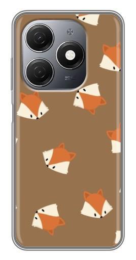 Чехол с картинкой "Лисёнки" для TECNO Spark 20