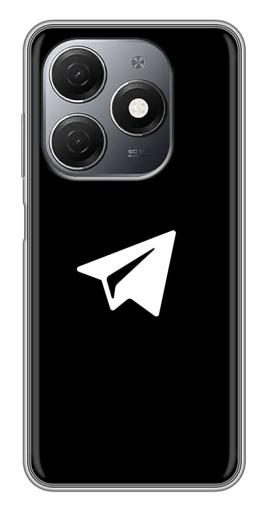 Чехол с картинкой "Лого Телеграм" для TECNO Spark 20