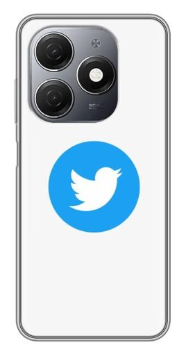 Чехол с картинкой "Лого Твиттера" для TECNO Spark 20