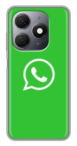 Чехол с принтом "Лого Вацап" для TECNO Spark 20