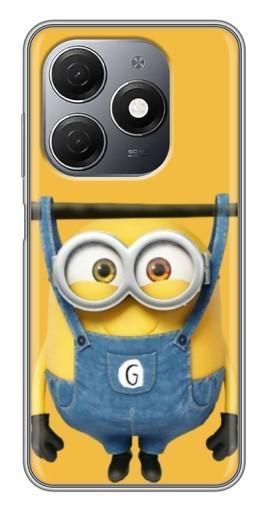 Чехол с картинкой "Миньон повис" для TECNO Spark 20