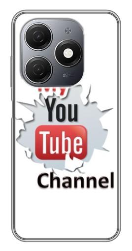 Силиконовый чехол с изображением "My YouTube" для TECNO Spark 20