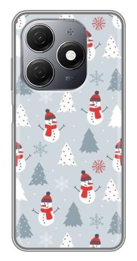 Чехол с картинкой "Новогодний фон" для TECNO Spark 20