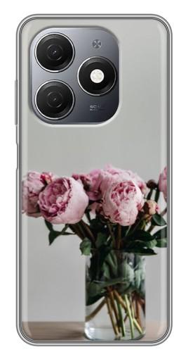 Чехол с принтом "Пионы в вазе" для TECNO Spark 20