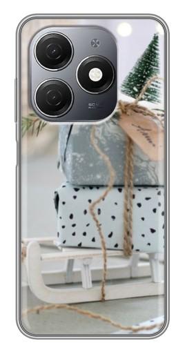 Чехол с принтом "Подарки на санках" для TECNO Spark 20