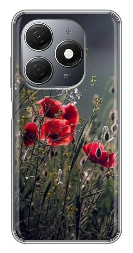 Силиконовый чехол с изображением "Поле цветов" для TECNO Spark 20