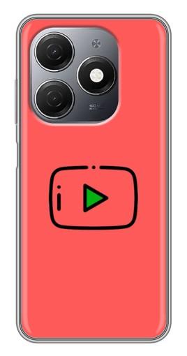 Чехол с принтом "Рисованная кнопка" для TECNO Spark 20