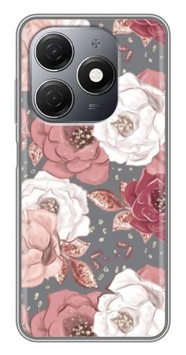 Силиконовый чехол с изображением "Рисунок розы" для TECNO Spark 20