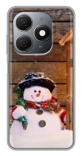 Силиконовый чехол с изображением "Рождественский снеговик" для TECNO Spark 20