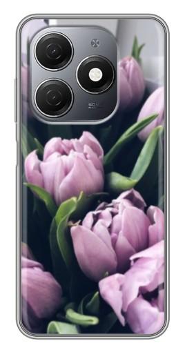 Силиконовый чехол с изображением "Сиреневые тюльпаны" для TECNO Spark 20