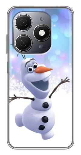 Силиконовый чехол с изображением "Снеговик Олаф" для TECNO Spark 20