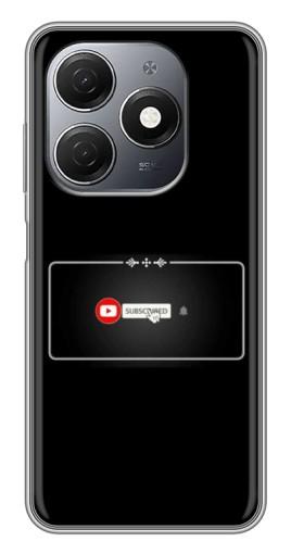 Силиконовый чехол с изображением "subscribed" для TECNO Spark 20