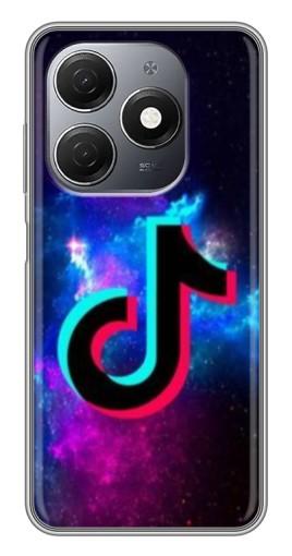Силиконовый чехол с изображением "ТикТок в космосе" для TECNO Spark 20