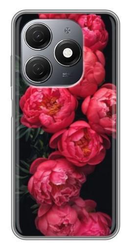 Чехол с принтом "Яркие пионы" для TECNO Spark 20