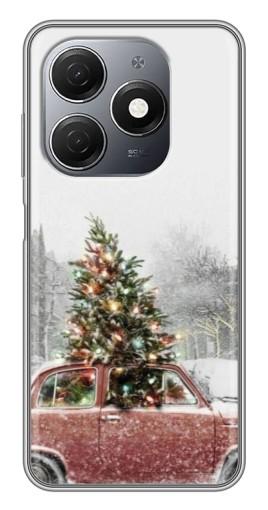 Силиконовый чехол с изображением "Елка в машине" для TECNO Spark 20
