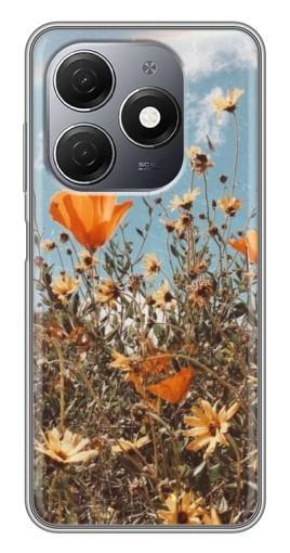 Силиконовый чехол с изображением "Желтые цветы" для TECNO Spark 20