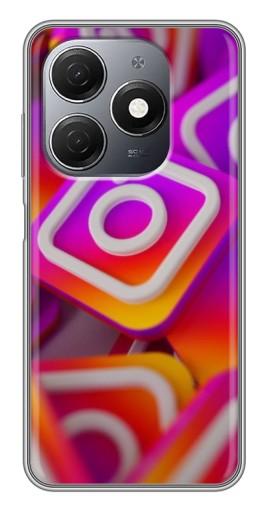 Чехол с принтом "Значки Инстаграм" для TECNO Spark 20