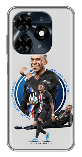 Силиконовый чехол с изображением "Kylian Mbappe" для TECNO Spark 20c