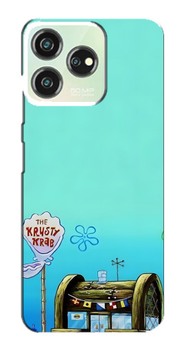 Силиконовый чехол с изображением "Krusty Krab" для ZTE Blade V50