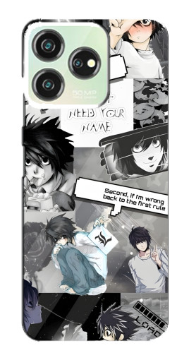 Чехол с печатью "L - Death note" для ZTE Blade V50