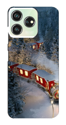 Чехол с принтом "Новогодний поезд" для ZTE Blade V50