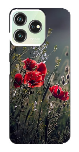 Чехол с картинкой "Поле цветов" для ZTE Blade V50
