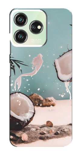 Чехол с картинкой "Половинки кокоса" для ZTE Blade V50