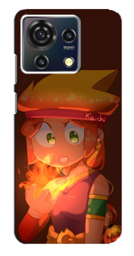 Чехол с принтом "Amber с огнем" для ZTE Blade V50 Vita
