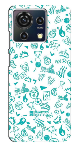 Силиконовый чехол с изображением "Атрибутика Real Madrid" для ZTE Blade V50 Vita
